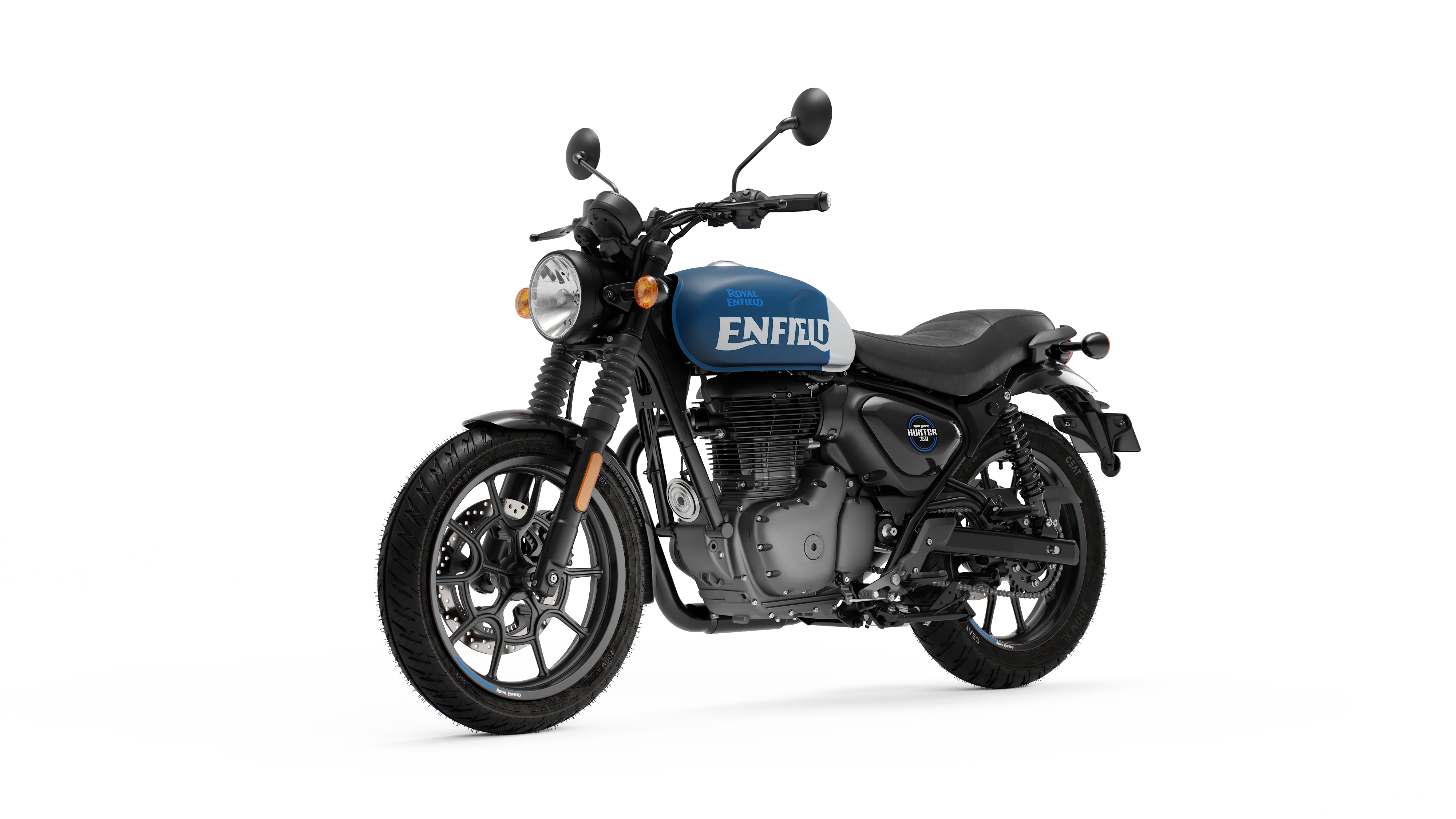 Мотоцикл Royal Enfield Hunter 350 Rebel blue от мотосалона Мото-Тайм