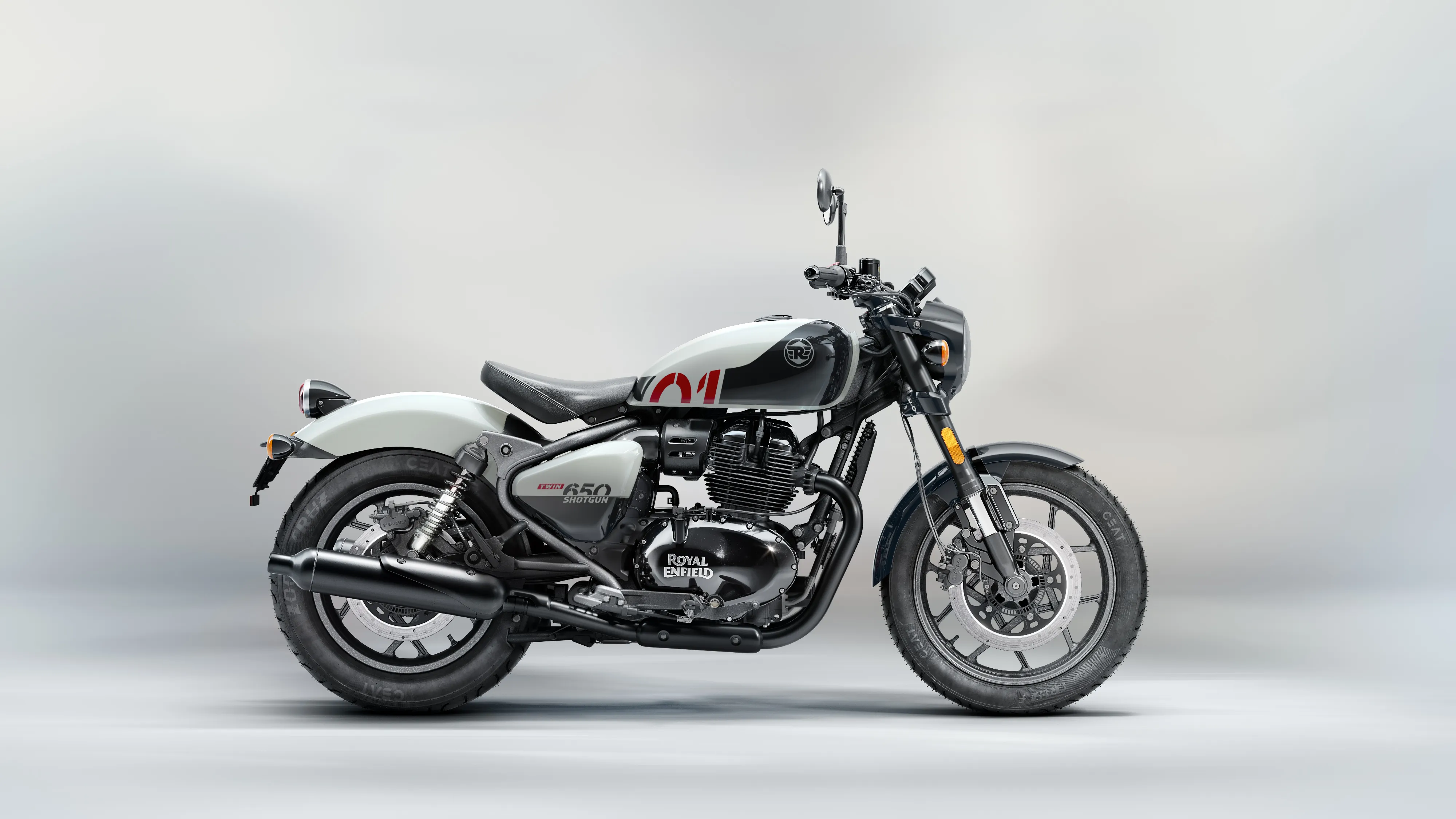 Мотоцикл Royal Enfield Shotgun 650 Stencil White от мотосалона Мото-Тайм
